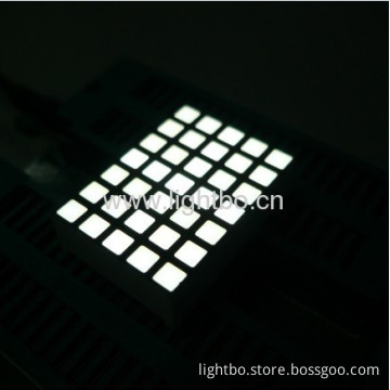 White 5 X 7 Square Dot Matrix Led Display 